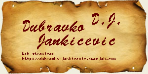 Dubravko Jankićević vizit kartica